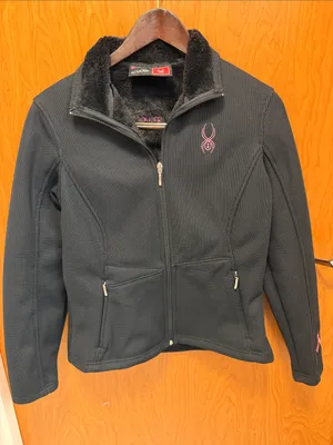 🕷️🕷️BOGOHO🕷️🕷️🕷️Spyder Black Jacket with Pink Logo-small thumbnail 1
