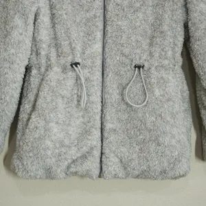 Democracy Size XS Faux Fur Jacket Grey Sherpa Full Zip Fall Contemporary Cozy thumbnail 3