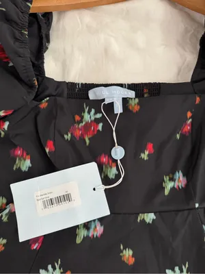 Hill House Matilda Black Ikat Floral Dress Size XS NWT thumbnail 8
