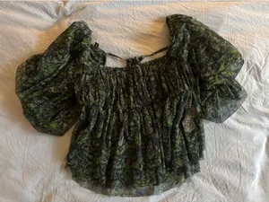 Free People Green Blouse thumbnail 3