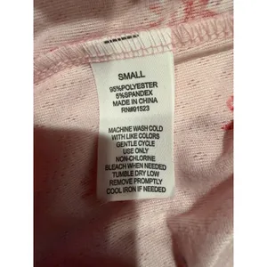 NWT Roudelain pink and red bow-print long-sleeve soft pajama set Size Small thumbnail 6