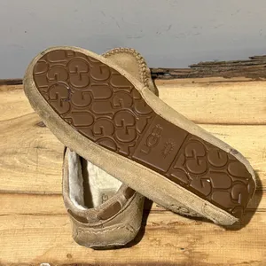 UGG Chestnut Ansley Leather Bow Moccasin Slippers Size‎ 10 A22 thumbnail 9