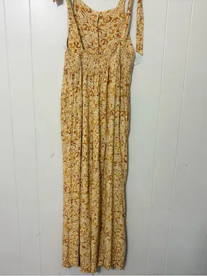 Free People Sugar Sands One Piece Honey Boho Wide Leg Jumpsuit XS Tie Strap thumbnail 8