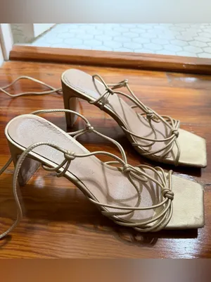 Chinese Laundry Yita Gold Strappy Heels thumbnail 4