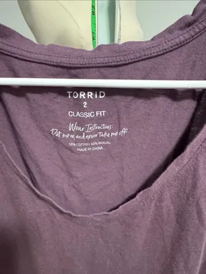 torrid Plum Short Sleeve Classic Fit Tee thumbnail 2
