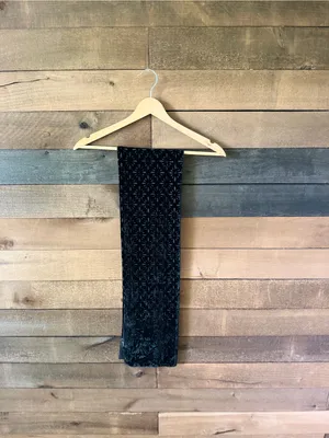 Cejon Black Silk Burnout Velvet Floral Skinny Scarf 56 Inch thumbnail 9