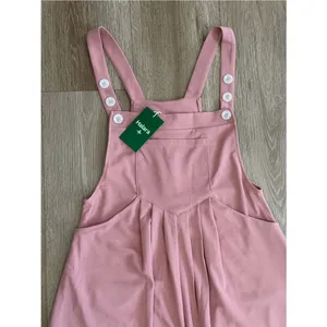 NWT Halara Adjustable Straps Pockets Waffle Casual Overalls Rose Tan Size Small thumbnail 8