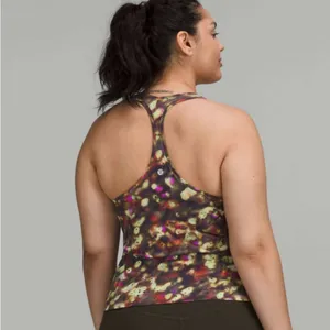 Lululemon Cool Racerback Short Tank Top *Nulu Soft Focus Splatter Green thumbnail 4