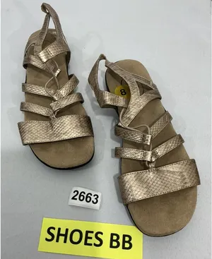 Womans Life Stride Simply Comfort Size 8 Strappy Open Toe Sling Back Gold Sandal thumbnail 1