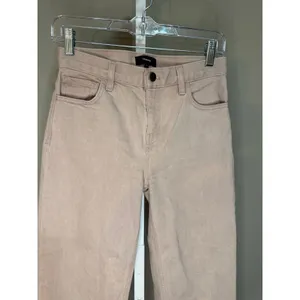 Theory Wide Leg Crop Jeans‎ Blush High Rise Minimalist 25 Clean Girl Luxury Pink thumbnail 3