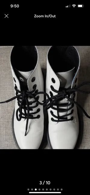 Dr. Martens White Lace Up Boots thumbnail 3