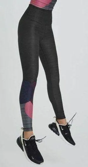 NEW Wear It To Heart High Waist Rise Leggings Charcoal Topsy Turvy Reversible XS thumbnail 1