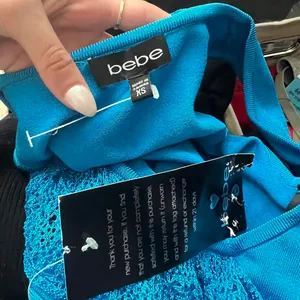 Bebe Y2k Glam Electric Blue Bodycon Dress NWT thumbnail 7