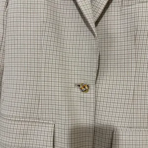 10 Crosby Derek Lam Checkered Tan Blazer Size S thumbnail 2
