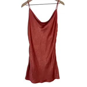 Altar'd State Womens Cowl Neck Satin Cami Mini Dress Salmon Slip Size Medium thumbnail 2