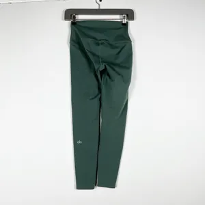 Alo Yoga Women's High Rise Athletic Work Out Lounge Leggings Solid Green XXS thumbnail 3