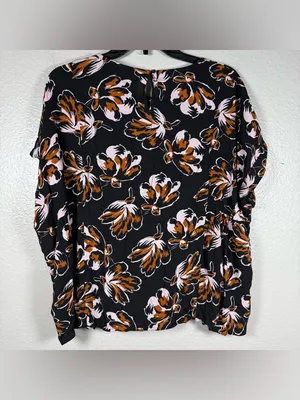 Madewell Cuffed sleeves shirred top in Duskblossom SZ:L thumbnail 4