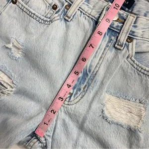 90s baggy thrashed jeans light‎ wash zipper fly retro style denim juniors teen thumbnail 6