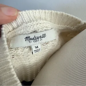 Madewell Color Block Cable Knit sweater size Medium thumbnail 6