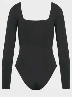 Aritzia Contour Cheeky Black Long Sleeve Square Neck Bodysuit XS thumbnail 2
