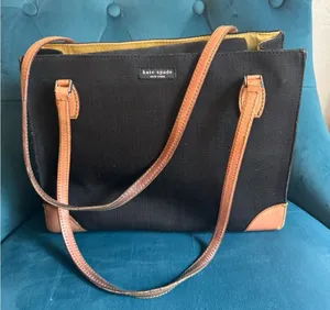 Black Canvas Kate Spade Tote Bag thumbnail 1