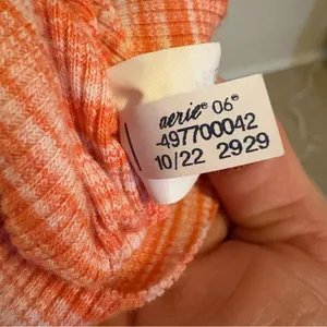 Aerie ribbed tank top with ruching Preloved excellent condition. Size Large. thumbnail 7