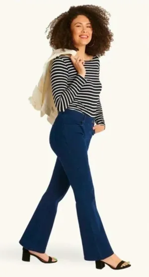 Betabrand Boot-Cut 4-Pocket Yoga Denim Jeans Jeggings Blue Size 2X thumbnail 1