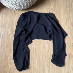Show Me Your MuMu Black Wrap Blouse thumbnail 4