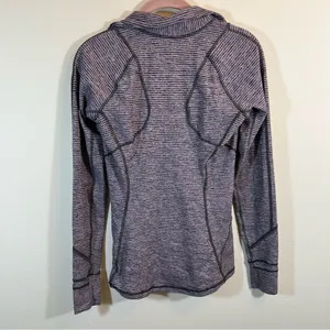 Lululemon Race Your Pace 1/2 Zip Gray Purple Striped‎ 4 thumbnail 11
