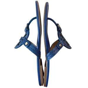 Tory Burch‎ Miller Laguna Blue Snake Embossed Sandals 7.5 thumbnail 8