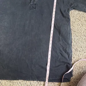 MONO B Black Mineral Washed Hoodie Tunic Dress Size M thumbnail 6