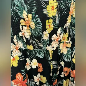 Wild Fable Tropical Floral Bustier Romper Black Hawaiian Vacation‎ thumbnail 7