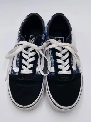 Vans Ward Moody Floral Purple/Black Skate Shoes Women's Size 6 Lace Up Sneakers thumbnail 3