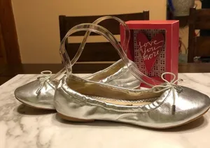 Sam Edelman Felicia Silver Ballet Flats Size 4 thumbnail 1