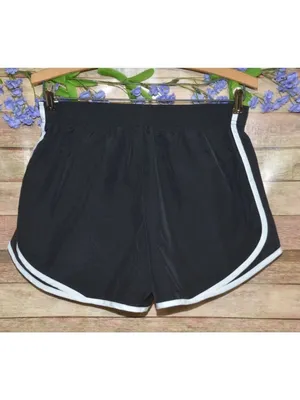 Nike Dri Fit Tempo Ladies Running Shorts M Drawstring Lined White Stripe Workout thumbnail 3