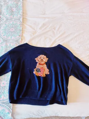 American Eagle Fourth of July Dog Sweater thumbnail 3