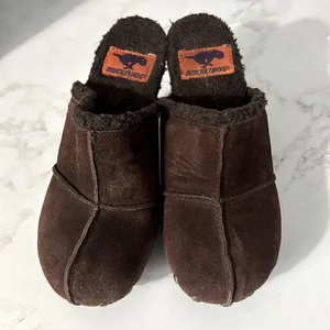 Rocket Dog Suede Leather studded clogs EUC thumbnail 2