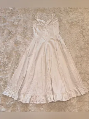 NEW Free People Another Season Midi white Dress sz XS thumbnail 7