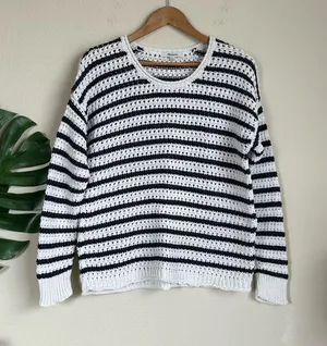Madewell Cotton Striped Sweater thumbnail 1