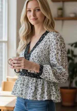 Madewell floral print top women’s XS‎ thumbnail 1