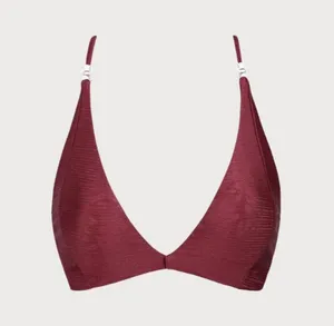 BERLOOK Burgundy Jacquard Backless Bikini Top ONLY 41 thumbnail 7