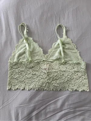 Cabernet Green Lace Bralette Size Large thumbnail 2