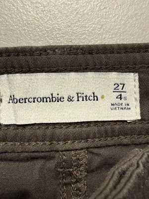 Abercrombie & Fitch Mid-Rise Barrel Utility Pant Women's 27 4 Short Brown NWOT thumbnail 11
