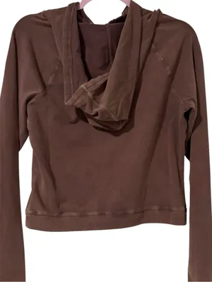 Free People Movement Hot Shot Hooded Long Sleeve Cocoa Medium NWOT thumbnail 6