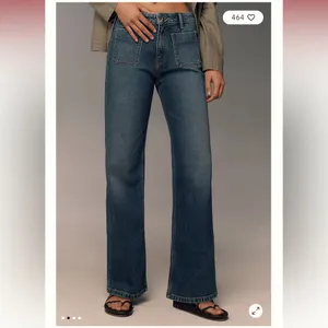 - Anthropologie Pilcro Vintage Column HighRise Wide Leg Jeans Size 31 Inse… thumbnail 11
