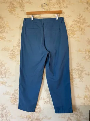 J. Crew Blue Cotton Utility Patch Pocket Camp Pants Preppy Size 10 thumbnail 5