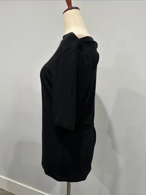 Banana Republic Black Ribbed Short Sleeve Top thumbnail 4