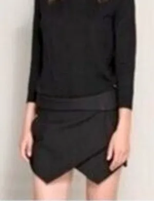 Zara Symmetrical Wrap Style Envelope City Skort Pockets Back Zipper S Black thumbnail 1