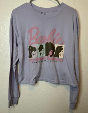 Barbie We Dream Together North America Tour Long Sleeve Crop Top Size Medium thumbnail 1