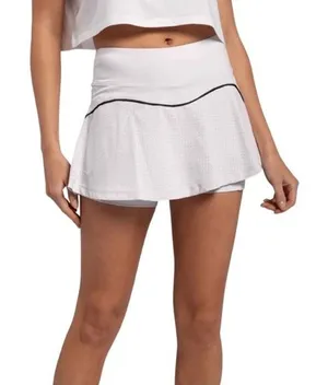 White Perforated Mesh Athletic Skort with Pockets Size S Tennis‎ Prep thumbnail 1